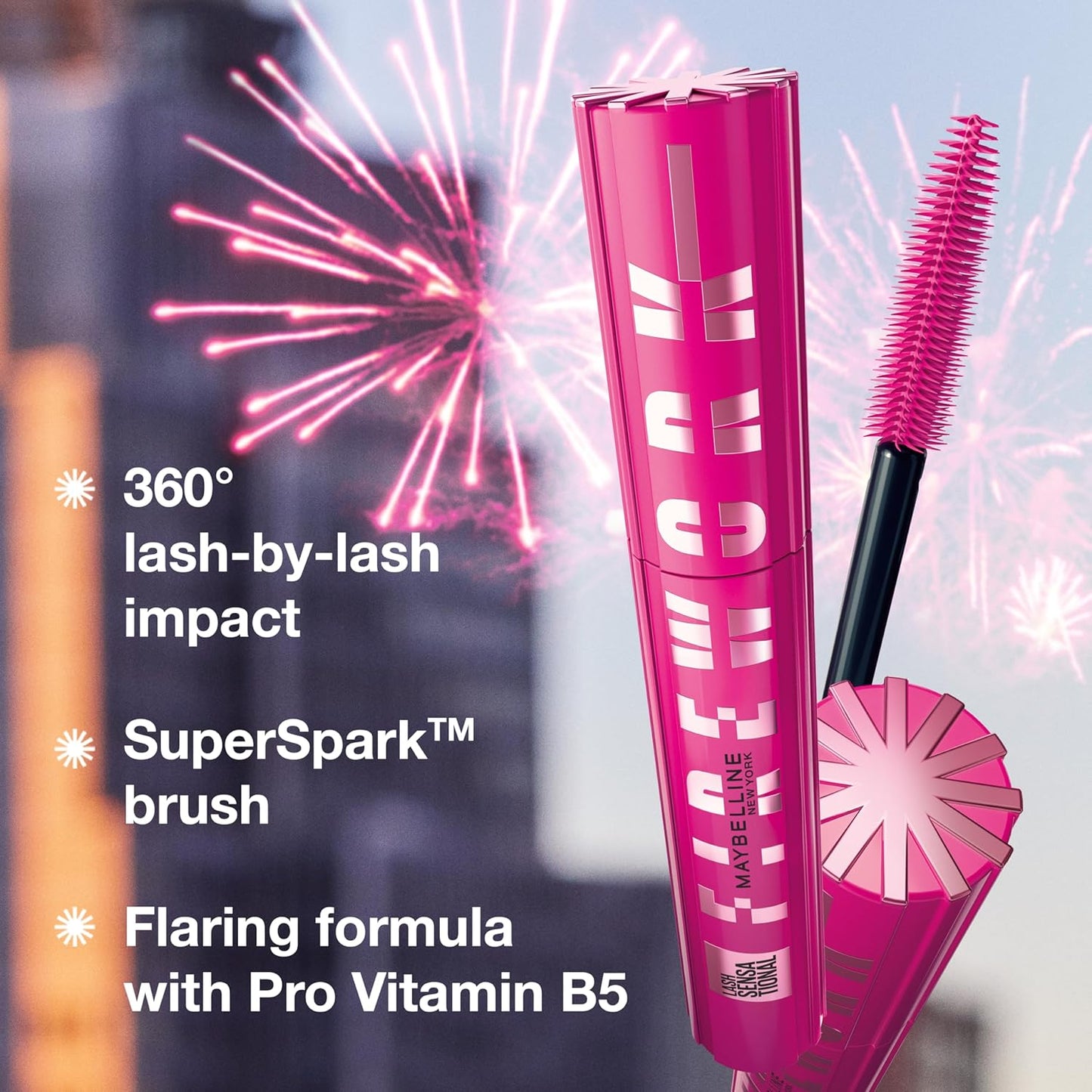 Máscara de Cílios Maybelline Lash Sensational Fire Work - PRETA