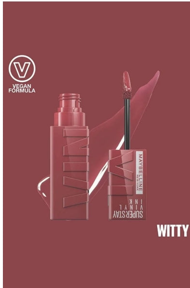 Batom Líquido Maybelline Super Stay Vinyl Ink - 40 WITTY