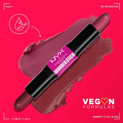 Blush em Bastão Wonder Stick da NYX Professional Makeup - 03 CORAL + DEEP PEACH
