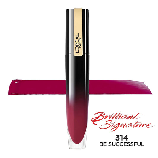 L'Oréal Paris Brilliant Signature Lipstick Gloss – Cor 314 Be Successful