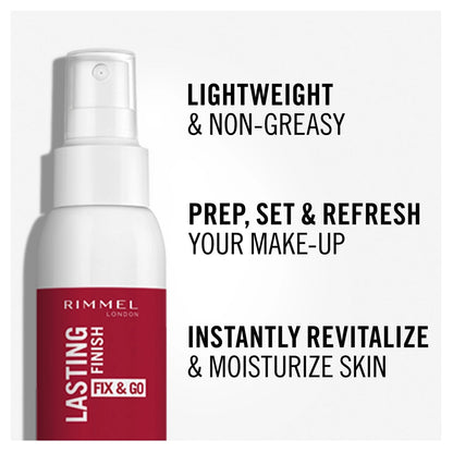Rimmel Lasting Finish Fix and Go Spray de Fixação 2 em 1